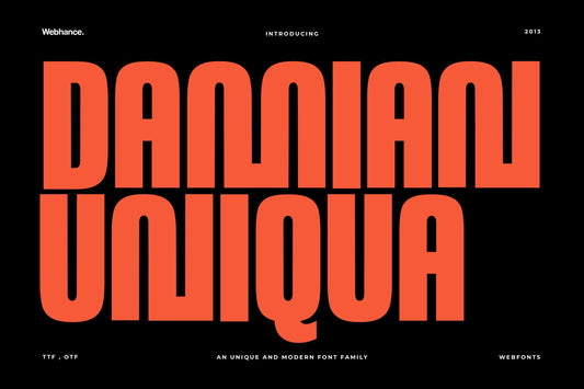 Damian Uniqua - Modern Sans-Serif Font family