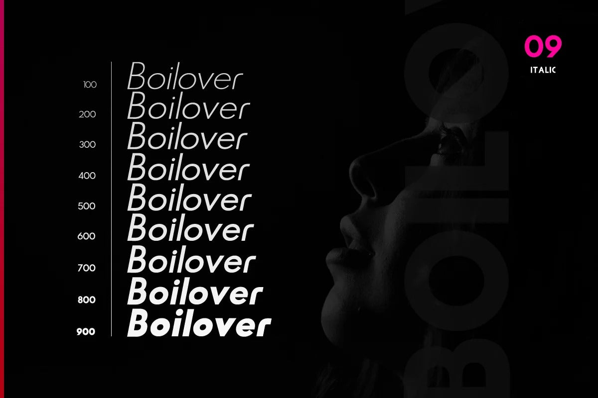 Boilover Unique & premium Typeface