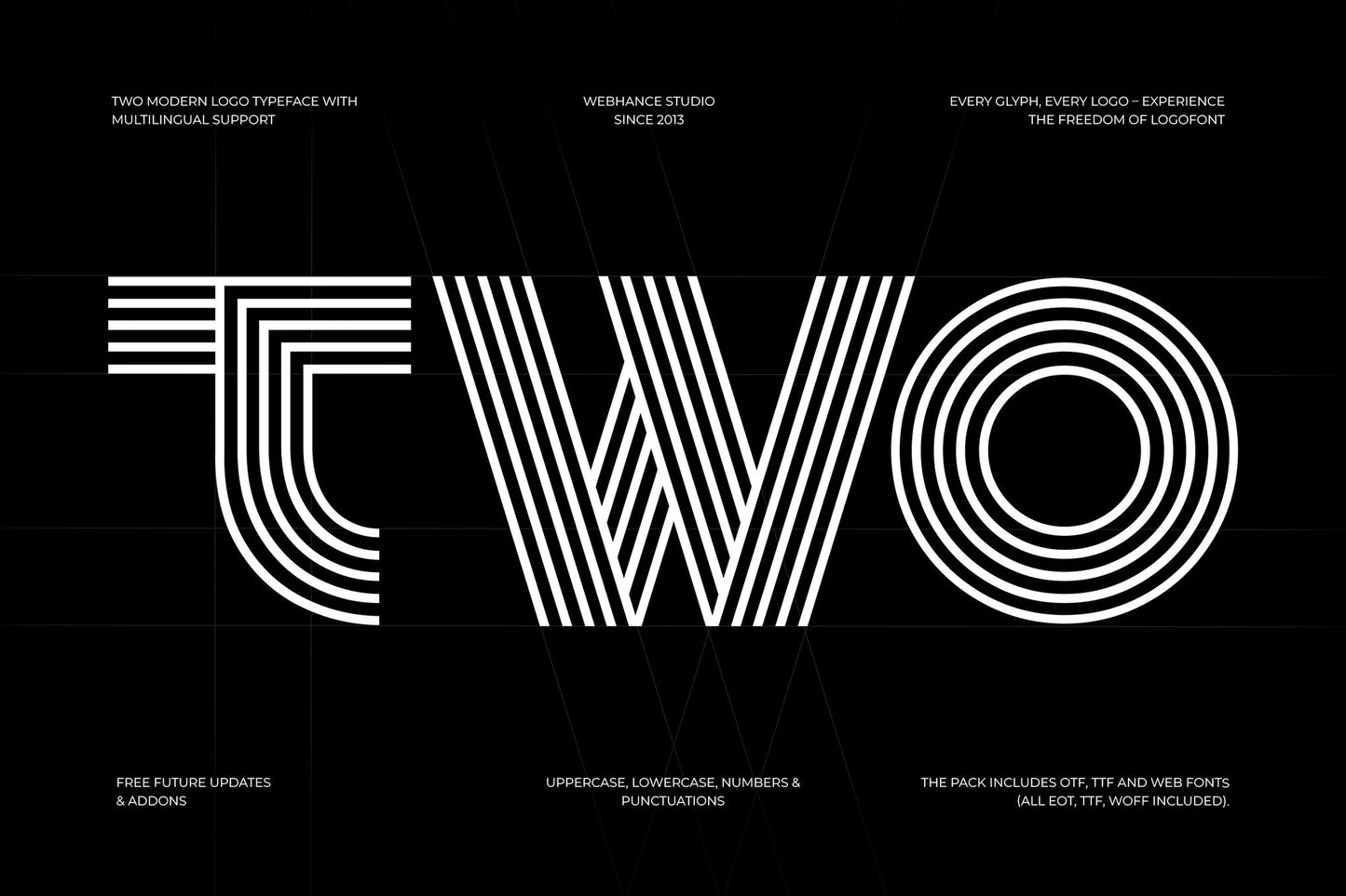 Two - Modern Logo Display Typeface