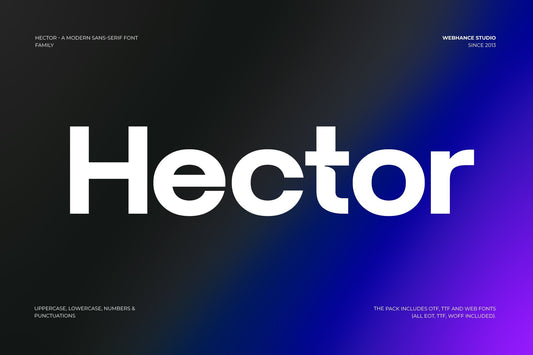 Hector - Modern Sans-Serif Font family