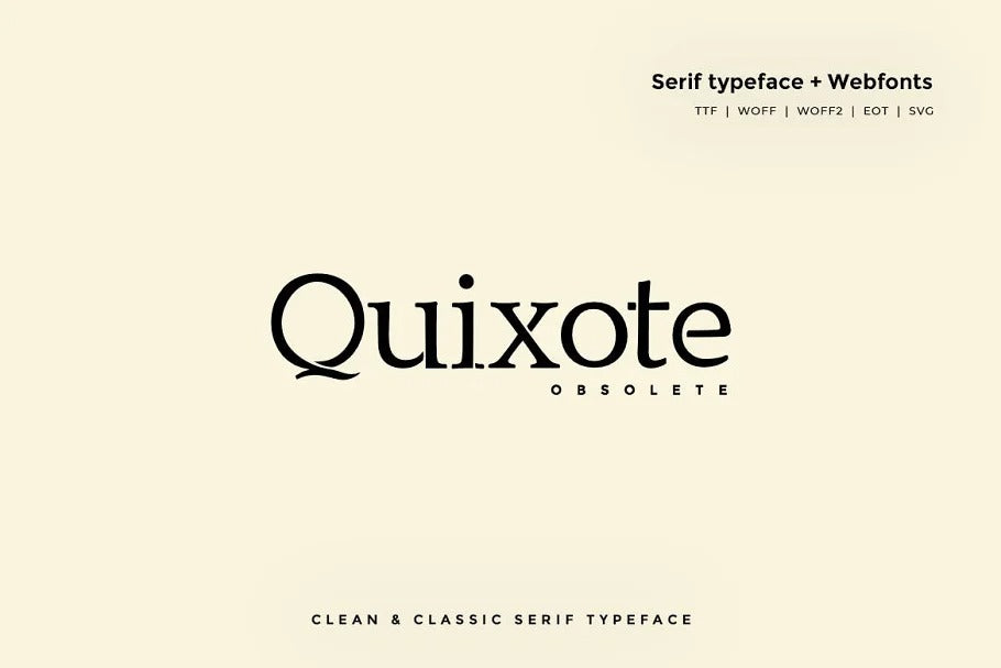 Quixote Obsolete - Dispaly Typeface