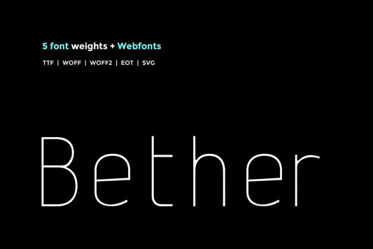 Bether display font