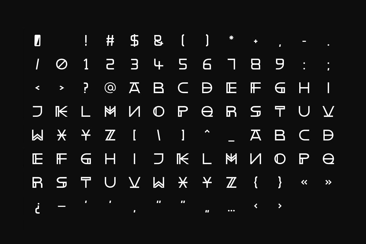 Brunoe - Futuristic Display Typeface
