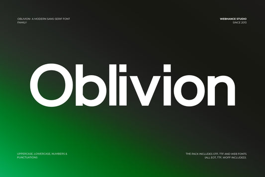 Oblivion - Modern Sans-Serif Webfont