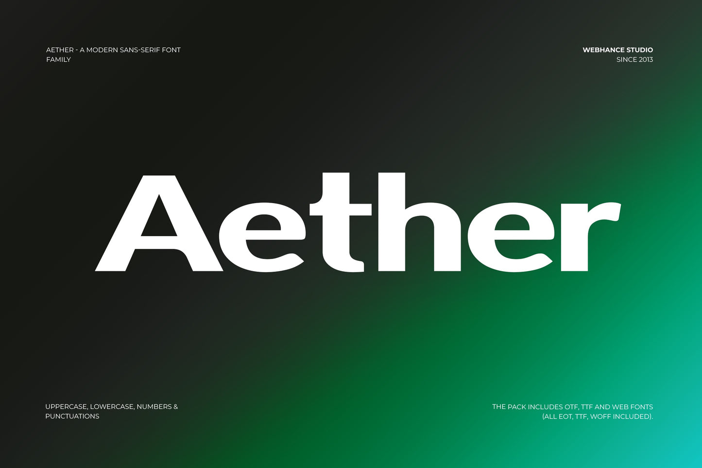 Aether - Police sans empattement moderne