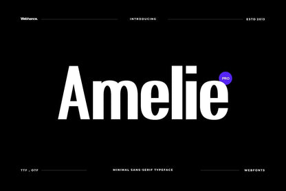 Amelie – Moderne Sans-Serif-Schriftfamilie