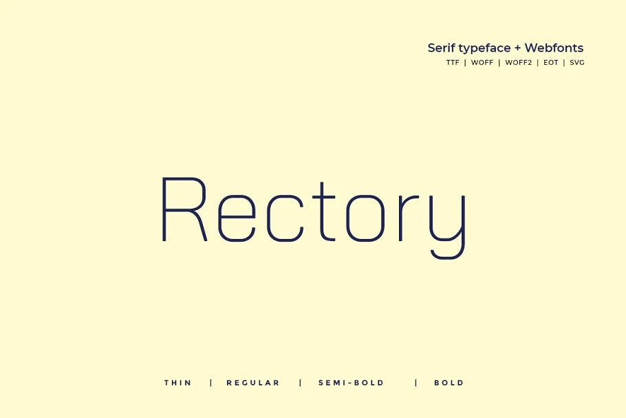 Rectory - Modern Typeface